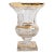Vintage Cut Crystal Urn Vase With Gold Rim Trim, Footed Pedestal Base For Sale