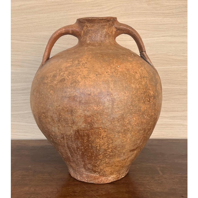 18th Century Bridal Jug Red Picher "Cantaro" from Calanda, Spain Terracotta Vase For Sale - Image 4 of 18