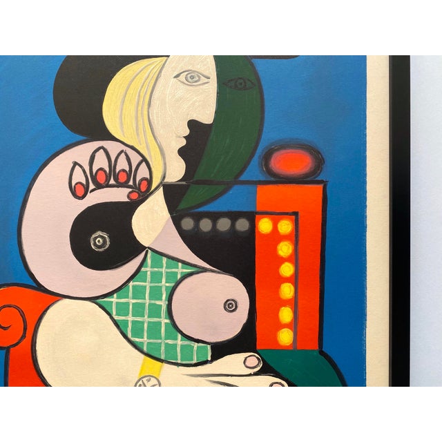 Pablo Picasso Vintage 1967 Mid Century Modern Mourlot Fine Art Lithograph Print Framed Cubist Exhibition Poster " Femme a La Montre " 1932 For Sale - Image 12 of 17