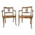 Vintage Mid Century Sheraton Style Hand Painted Armchairs - a Pair For Sale