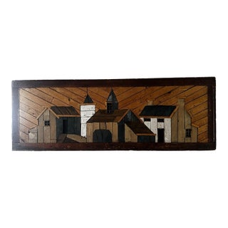 1970s Theodore DeGroot Lathe Art – Large Village Scene For Sale