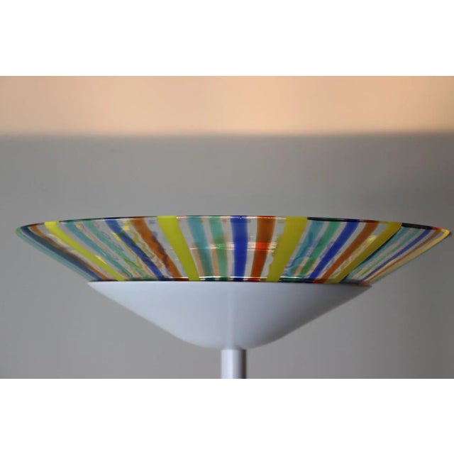 Glass Mid-Century Modern Floor Lamp With Murano Multi Color Glass For Sale - Image 7 of 13