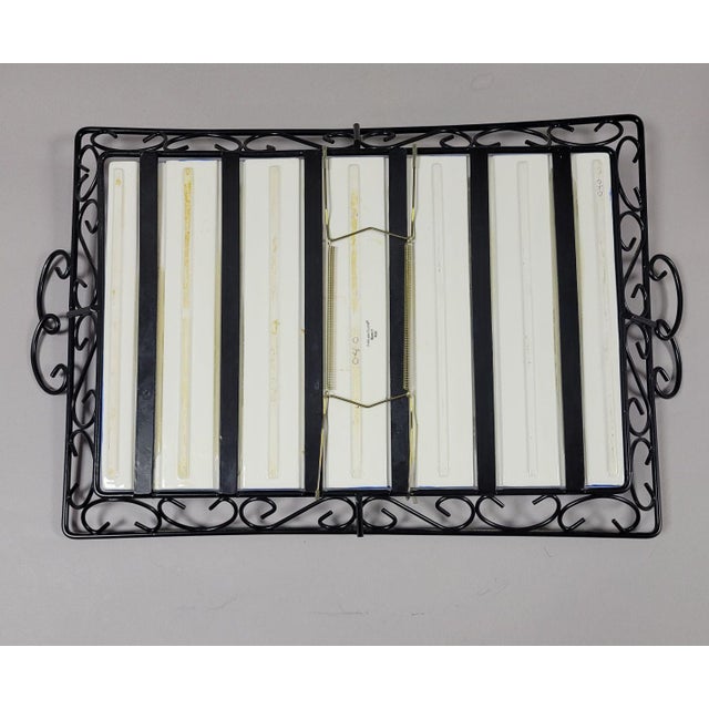 Fitz and Floyd Rectangular Serving Tray With Rooster Tile For Sale - Image 4 of 4