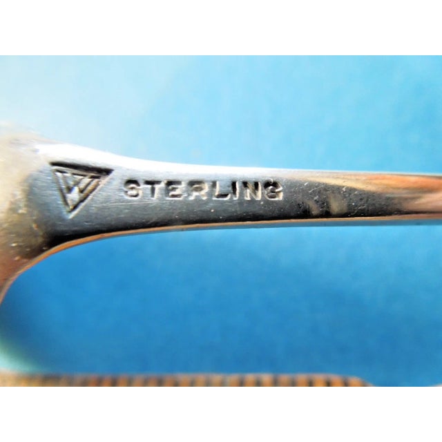 1900 Pair of William Wilson Sterling Silver 5 3/4" Brite-Cut Mustard Ladle & Relish Spoon For Sale In New York - Image 6 of 8