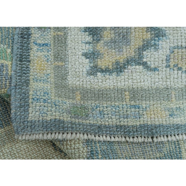 Black Turkish Oushak Rug 3'1" x 10'2" #19186 For Sale - Image 8 of 8