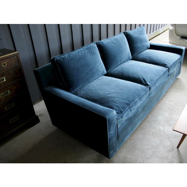 Peacock Blue Velvet Sofa Chairish