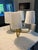 Alora Mood “Plisse” 4-Light Chandelier – Aged Gold W/Pleated Shades For Sale - Image 4 of 5