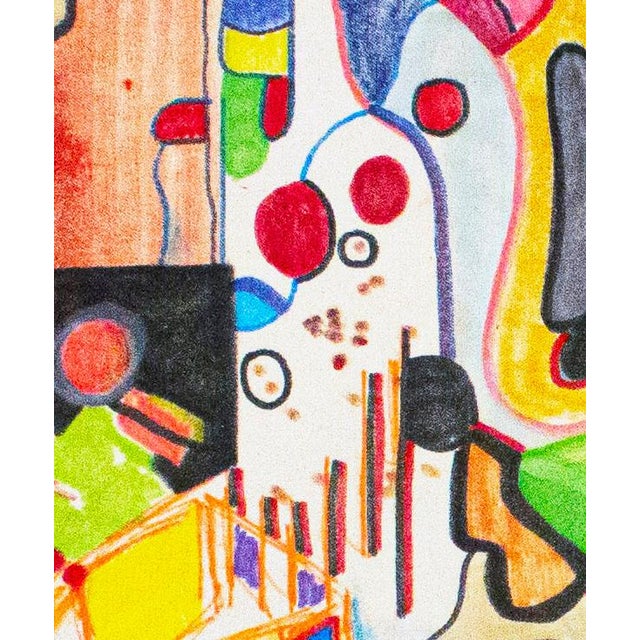 “Ali Baba’s Cavern – Abstract Surrealism” 37 X 41 In., Oil Markers on Canvas (2020) For Sale - Image 4 of 9