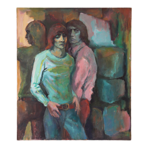 "Stoned" Reitha Sedel Virginia Artist Vintage Moody Portrait Painting