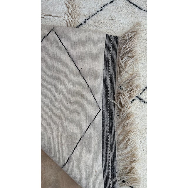 2020s Moroccan Contemporary White & Cream Rug - 6'11" X 9'10" Ft For Sale - Image 5 of 8