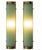 Art Deco Vintage Art Deco Light Old Lamp Wall Sconces Fixture Brass & Green Glass Rod Ship Light - Pair For Sale - Image 3 of 5