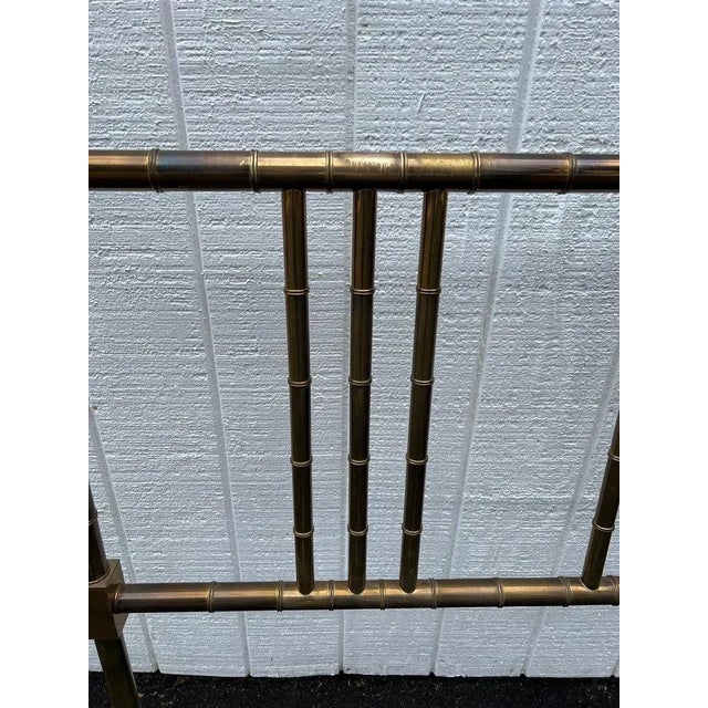 Mastercraft Faux Bamboo Brass King Headboard For Sale - Image 4 of 13