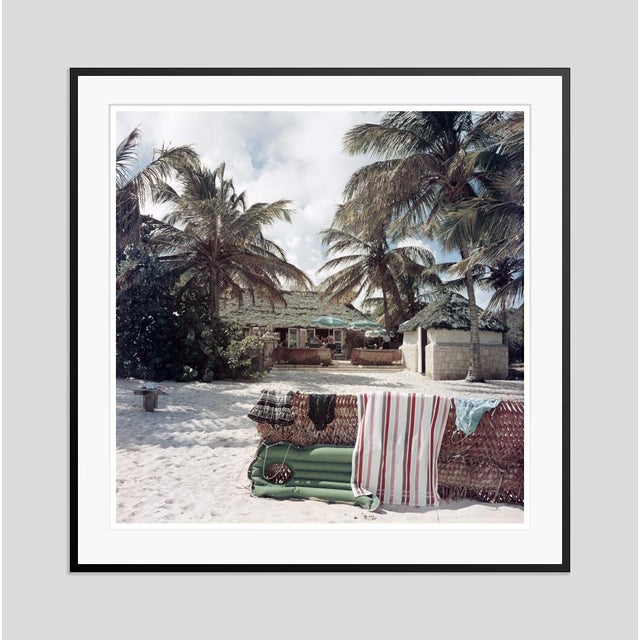 Modern Antigua Beach Club 1960 by Slim Aarons Framed C Print For Sale - Image 3 of 3