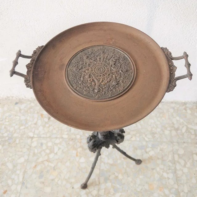 Antique Historicism Flower Pot Stand in Cast Iron For Sale - Image 9 of 10