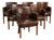 Vintage Grained Cowhide Leather Dining Chairs, Set of 6 For Sale