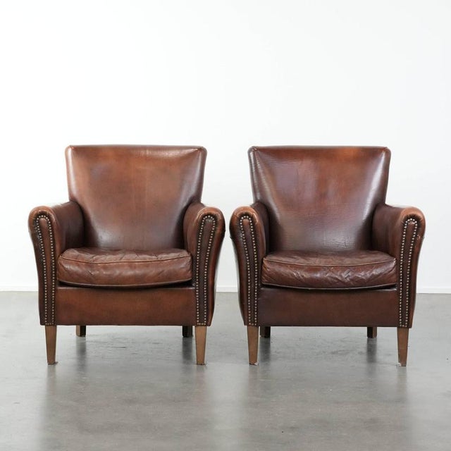 Vintage Sheepskin Club Chairs, Set of 2 For Sale - Image 18 of 18