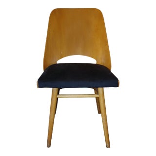 1960s Italian Wood Mid-Century Silk Velvet Chair For Sale