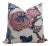 Indienne Jacobean Floral Pillow Cover in Raspberry, 20x20 Pillow For Sale