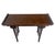 Chocolate Baker Solid Walnut Pierced Carved Legs Rolled Edge Asian Console Sofa Table MINT For Sale - Image 8 of 15