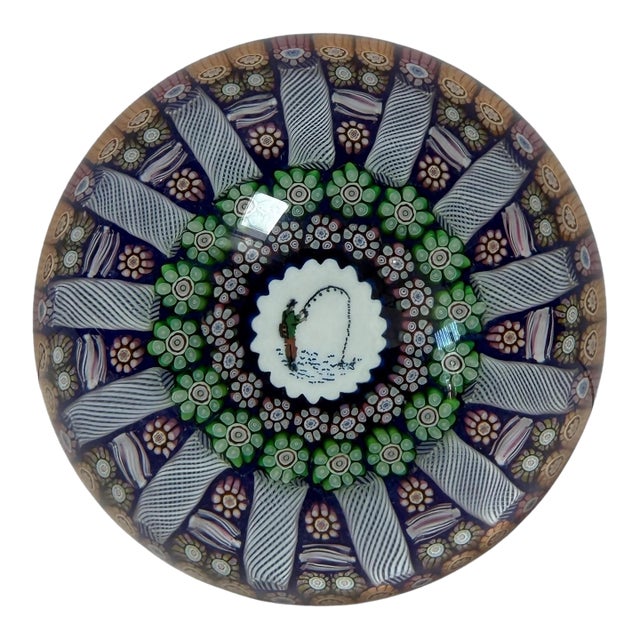 Limited Edition Perthshire Millefiori Fisherman Paperweight For Sale