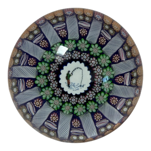Limited Edition Perthshire Millefiori Fisherman Paperweight