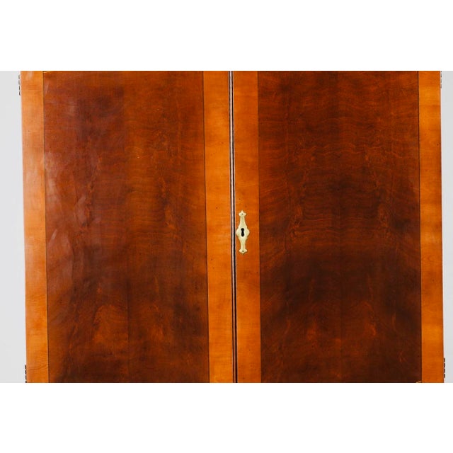 Wood Late 20th Century Stunning Federal Style Mahogany Two-Part Secretary Bookcase | Inlaid Drop Front Desk | Like New Condition For Sale - Image 7 of 13