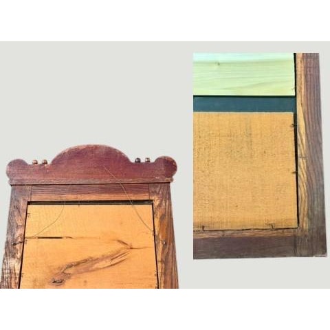 Antique Eastlake Oak Wall Mirror-Carved Crest-1890s-Victorian Hall-Vintage-Entry For Sale - Image 10 of 11