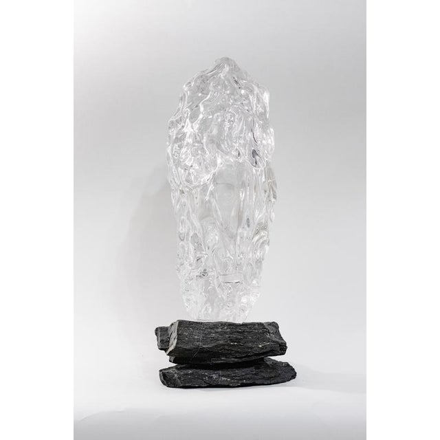 Arctic Circle Series Sculpture #3 in Glass and Stone by Szkło Studio For Sale - Image 4 of 6