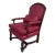 Charles Pollock Louis XIV Style Red Leather Occasional Arm Chair by Charles Pollock For Sale - Image 4 of 7