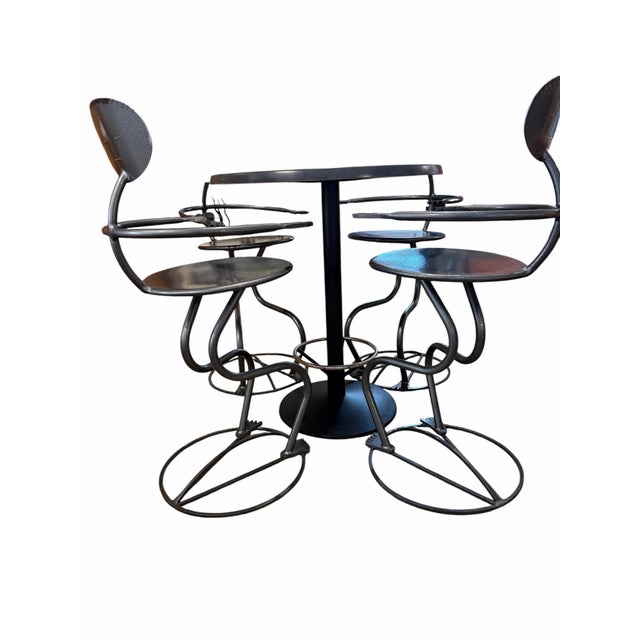 Contemporary Fred Garbotz for Rockledge Studios "He/She" Figural 5-Piece Bar Height Set For Sale - Image 3 of 10
