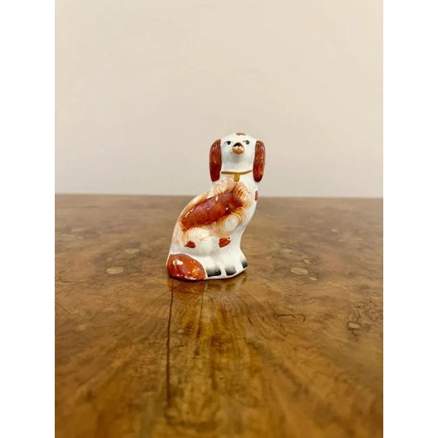 Antique Victorian Miniature Staffordshire Dogs, 1880, Set of 2 For Sale - Image 3 of 6