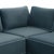 2020s Willow Misty Blue with Pale Blue Piping Modular 5-Piece Performance Velvet L Sectional For Sale - Image 5 of 7