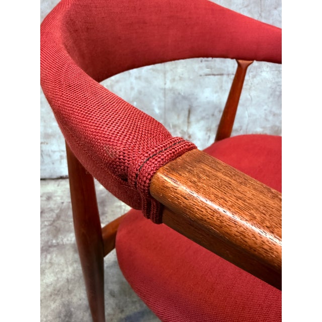 Attributed to Kai Kristiansen “Troja” Teak Armchair — Midcentury Danish Modern (1950s) For Sale - Image 11 of 17