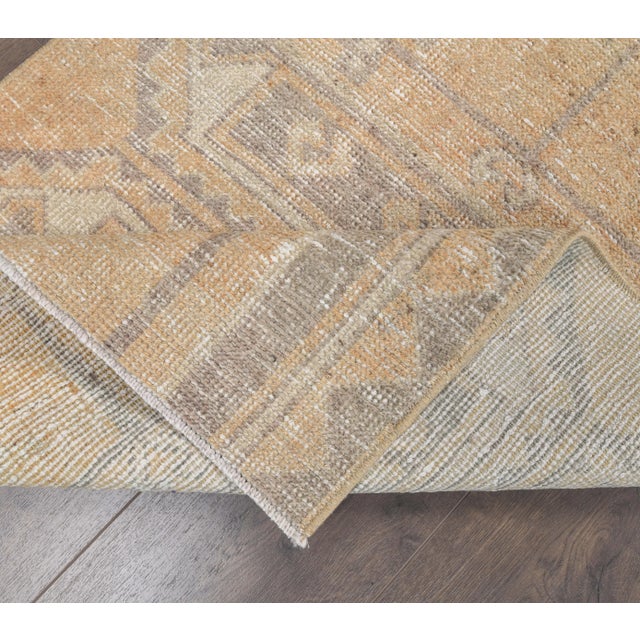 Textile 1970s Turkish Oushak Wool Runner Rug For Sale - Image 7 of 8