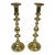 Classic Pair of 1980s Solid Brass Candle Holders For Sale