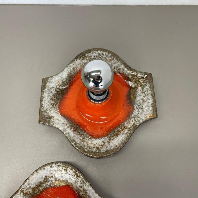 Pop Art Ceramic Fat Lava Wall Lights from Hustadt Lights, Germany, 1970s, Set of 2 For Sale - Image 11 of 16