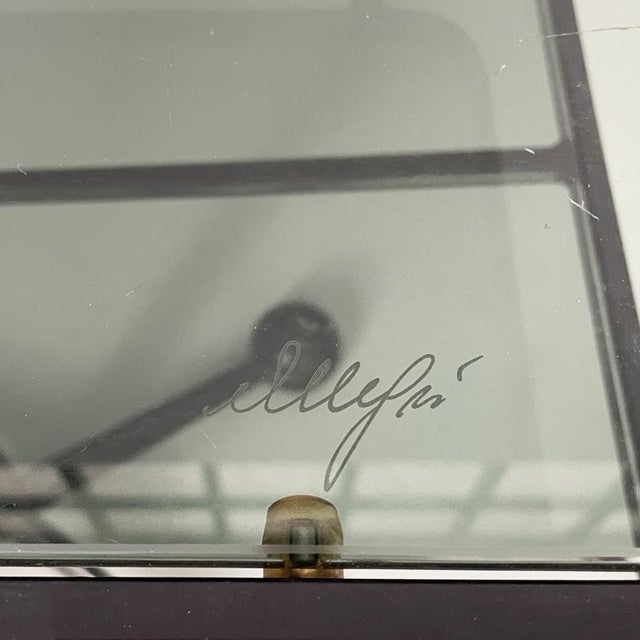 Italian Modern Black Metal and Smoked Glass Cart by Arredamenti Allegri, 1980s For Sale - Image 18 of 18