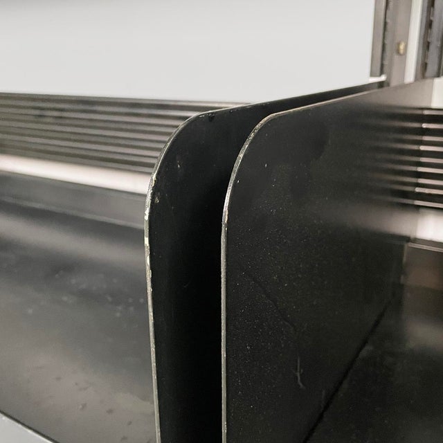 Italian Modern Modular Black Congresso Bookcase attributed to Lips Vago, 1970s, Set of 3 For Sale - Image 17 of 18