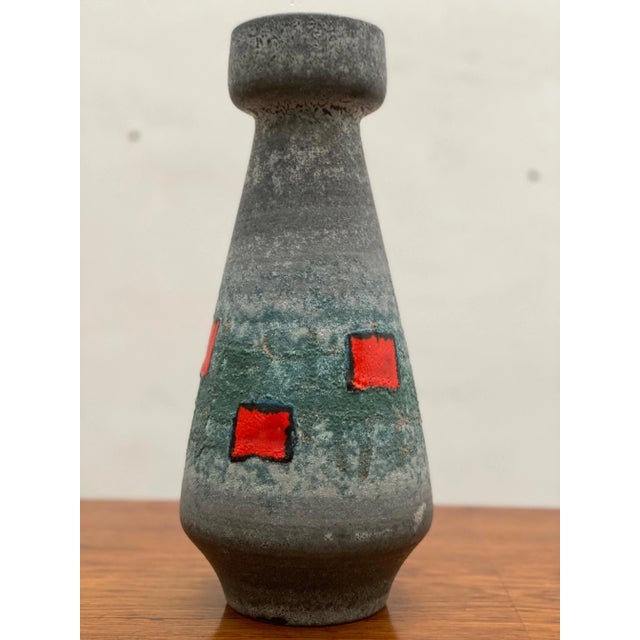 German Op Art Vase from Bay Ceramics, 1960s For Sale - Image 3 of 8