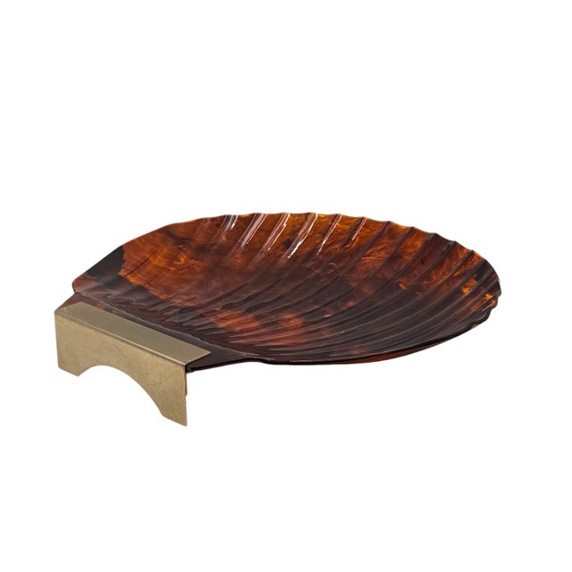 Hollywood Regency Shell-Shaped Centerpiece, Italy, 1970s For Sale - Image 12 of 17