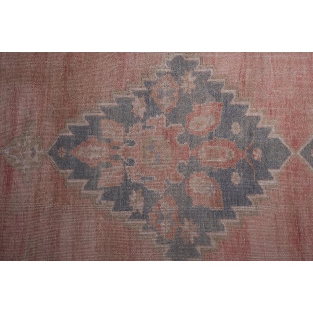 1960s 1960s Vintage Turkish Oushak Extra Long and Wide Runner - Stair Tread For Sale - Image 5 of 13