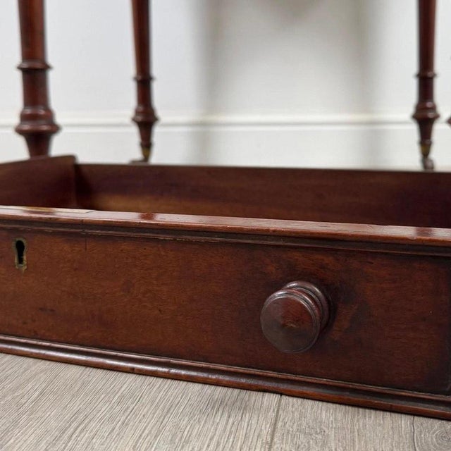 19th Century English Freestanding Mahogany Writing Table For Sale - Image 11 of 12
