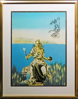 Salvador Dali "Coronation of Gala" Hand Signed Original Lithograph