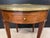 A good quality French round Louis XVI style Lamp Table. Having original grey marble top, 2 drawers and 2 slides. In...