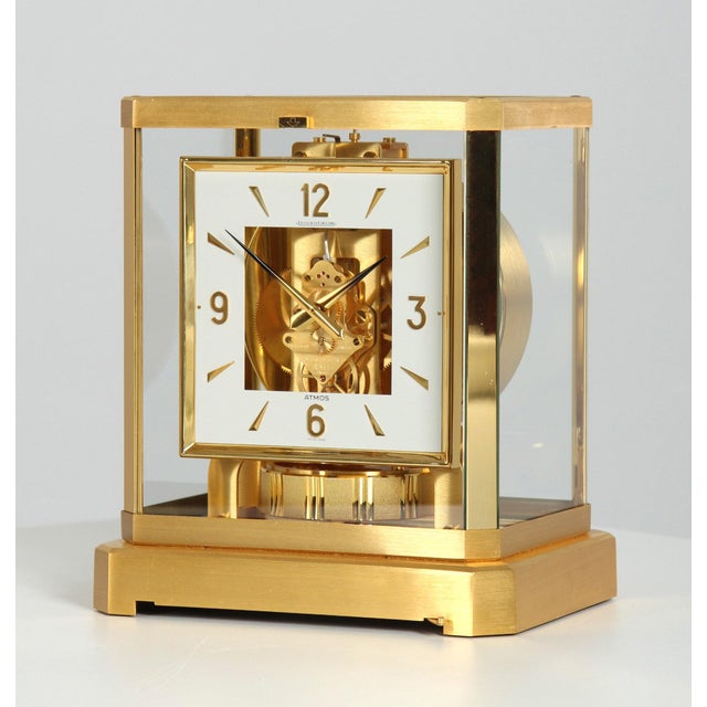 Jaeger lecoultre - atmos clock with square dial switzerland gold-plated brass year of manufacture 1980 dimensions: h x w x...