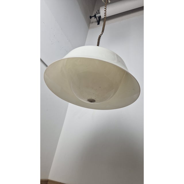 Kartell Model 4003 Chandelier in White Acrylic Glass by Sergio Asti for Kartell, 1970s For Sale - Image 4 of 9