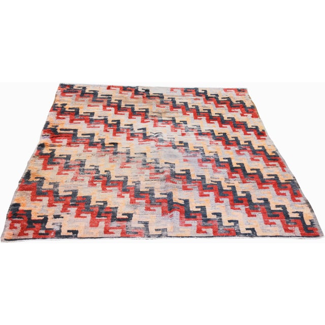 Vintage Turkish Anatolian Hand-knotted with care using traditional rug-making techniques, this wool rug blends timeless...