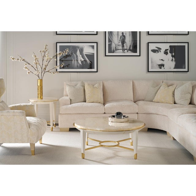 2020s Hollywood Regency Round Side Table For Sale - Image 5 of 6