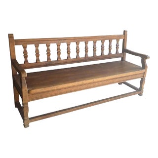 Pair of Walnut Benches, Sold Separately, Florence, It, 1840's For Sale