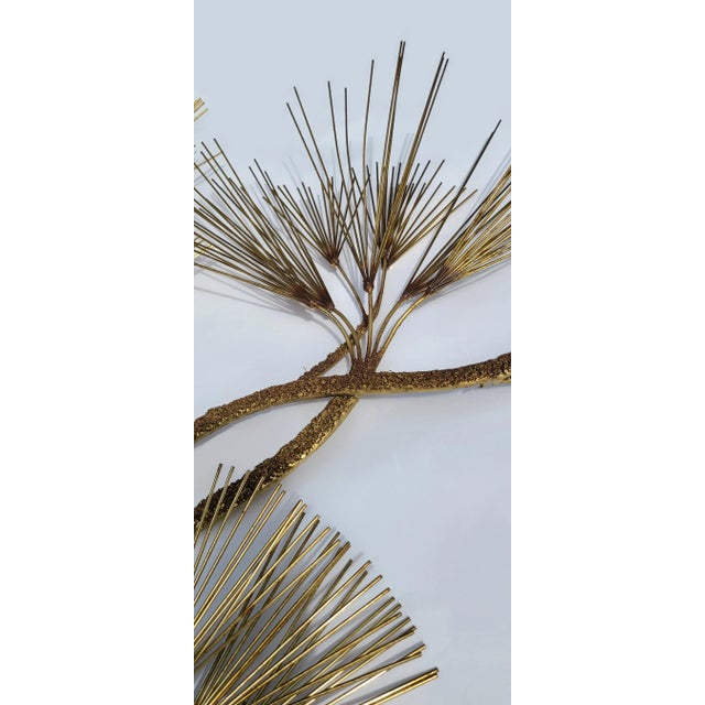 Mid-Century Modern 67" Wide Wire Cypress Tree Wall Sculpture Attributed to Curtis Jere For Sale - Image 3 of 12